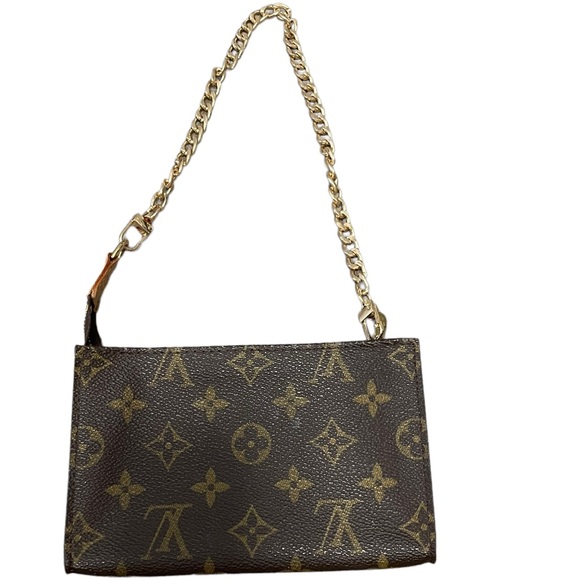 Louis Vuitton Monogram Pochette Pouch Bag with Chain - Picture 13 of 16